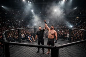 Sean Sharaf UFC 331 knockout victory at Crypto.com Arena in Los Angeles