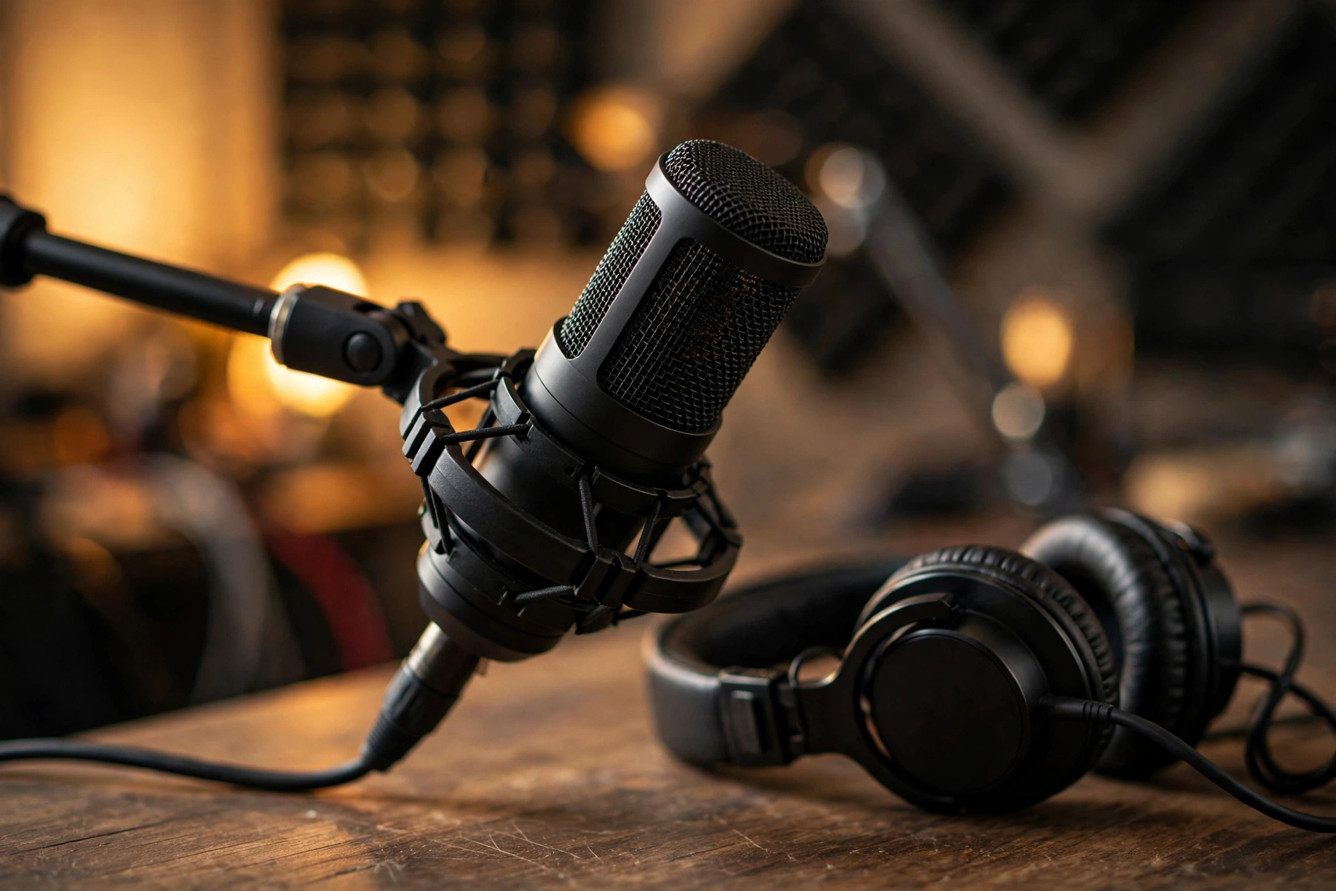 Jennifer Eckhart REINVENTED podcast — professional podcast microphone in a studio recording setup