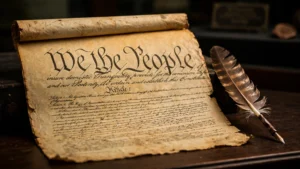 Parchment of the U.S. Constitution with a quill pen — Constitution Day 2026